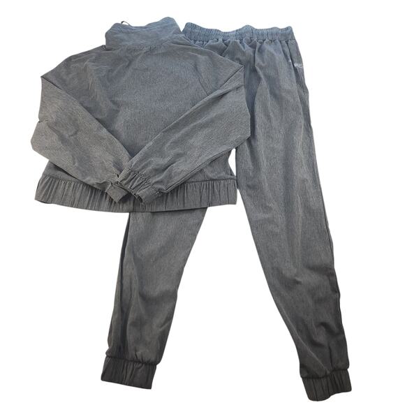 Gray Tracksuit Womens Small Calvin Klein Lightweight Sweater Full Zip Joggers - Picture 5 of 16